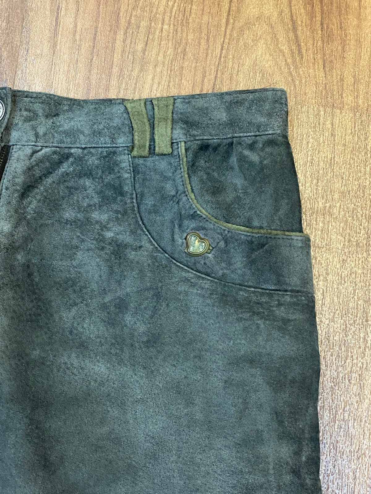 Lange Trachtenlederhose für Damen Vintage Gr.46