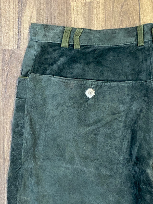 Lange Trachtenlederhose für Damen Vintage Gr.46