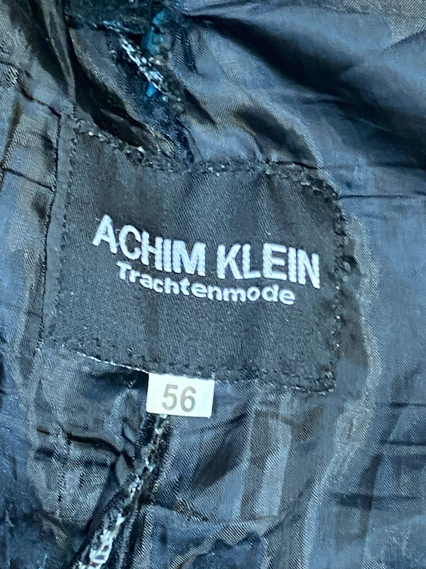 Schwarze Trachtenlederhose Kniebund Trachten  Herren Bund 102, Gr.54