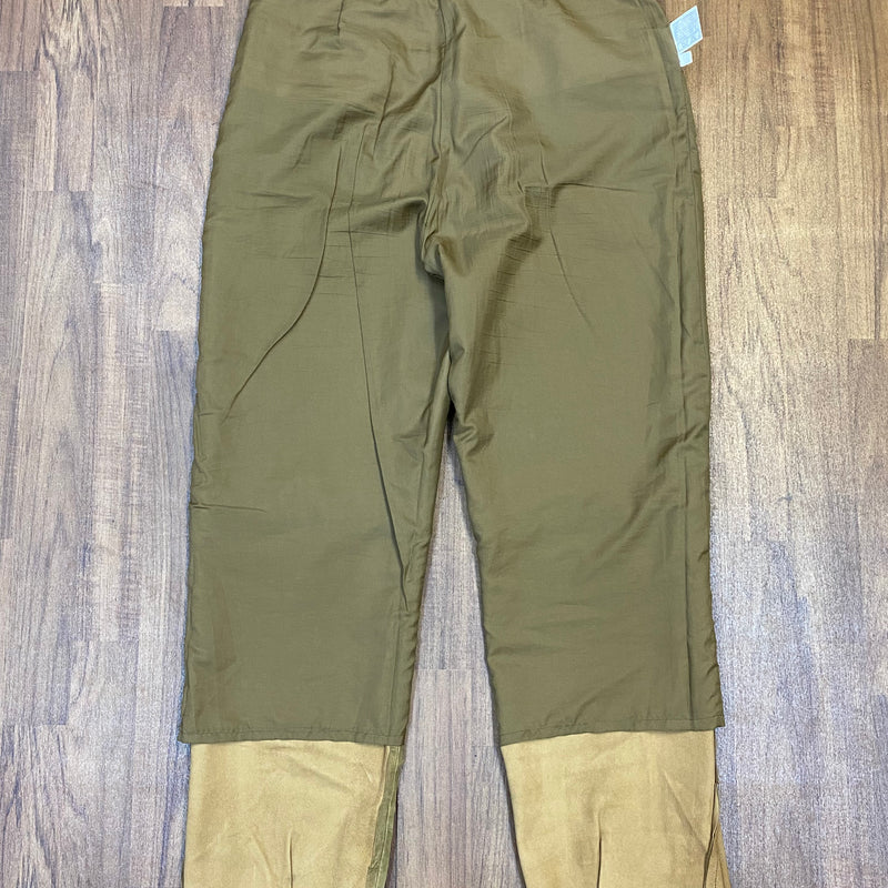 Lange Trachtenlederhose aus Echtleder Lederhose Herren Gr.52 in olive
