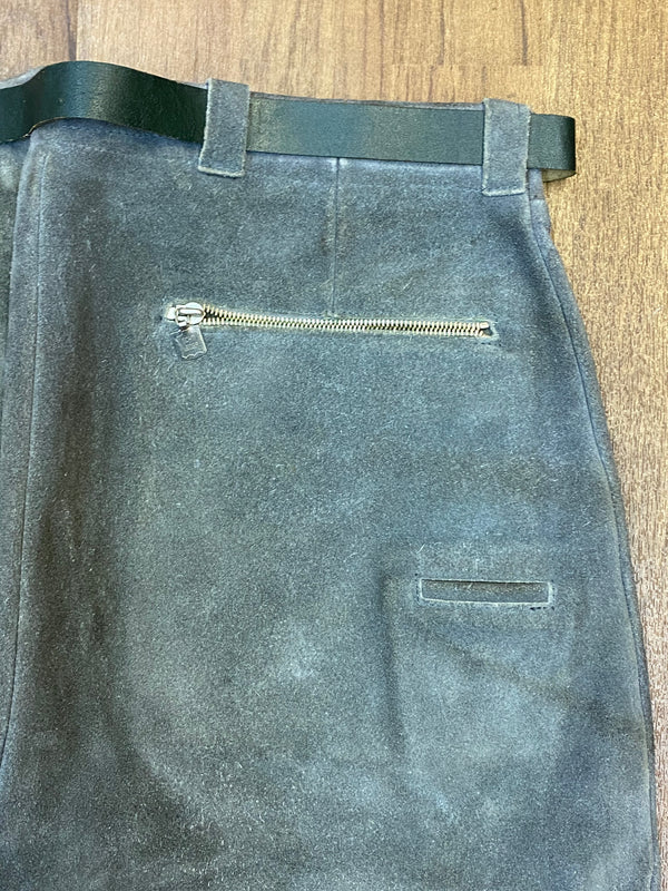 Trachtenlederhose Kniebund Herren Vintage Rindsleder, Gr.48