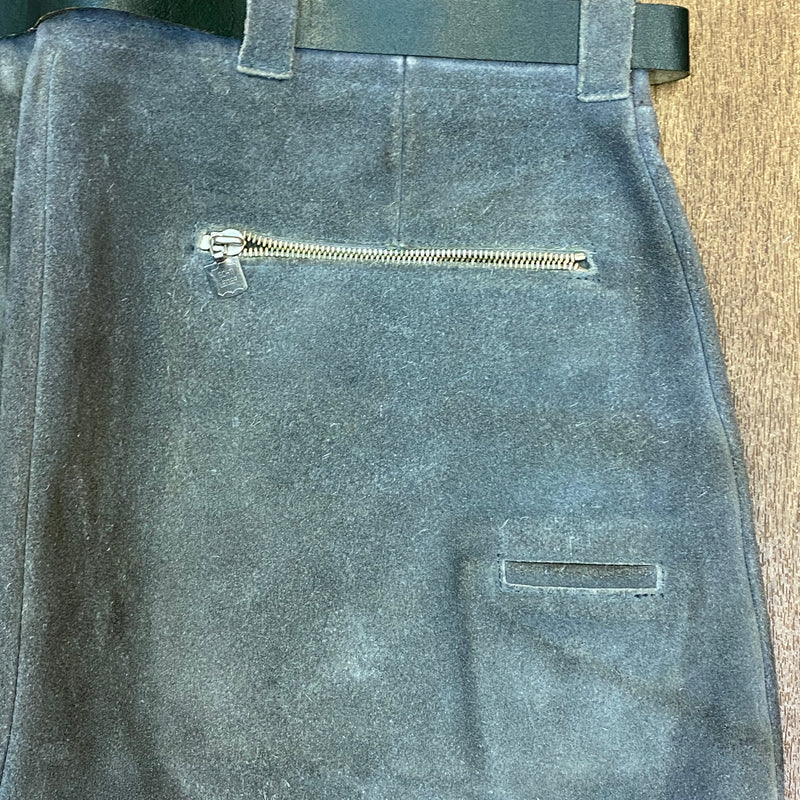 Trachtenlederhose Kniebund Herren Vintage Rindsleder, Gr.48