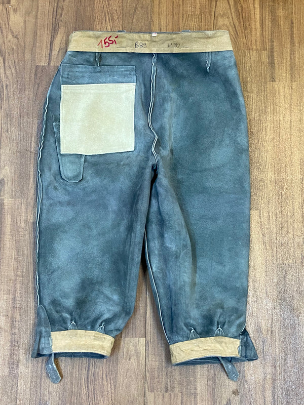 Trachtenlederhose Kniebund Herren Vintage Rindsleder, Gr.48