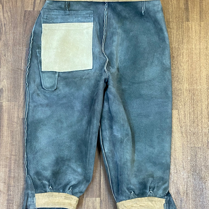 Trachtenlederhose Kniebund Herren Vintage Rindsleder, Gr.48