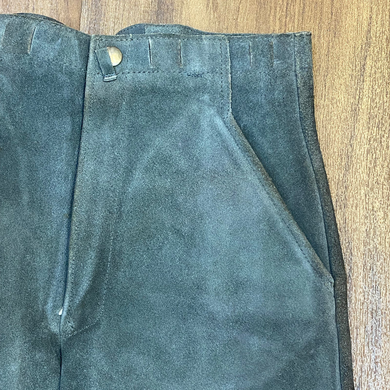 Vintage Trachtenlederhose, Kniebund Unisex kleine Größe Bund 66 cm