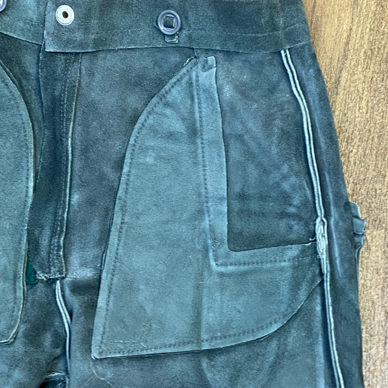Vintage Trachtenlederhose, Kniebund Unisex kleine Größe Bund 66 cm