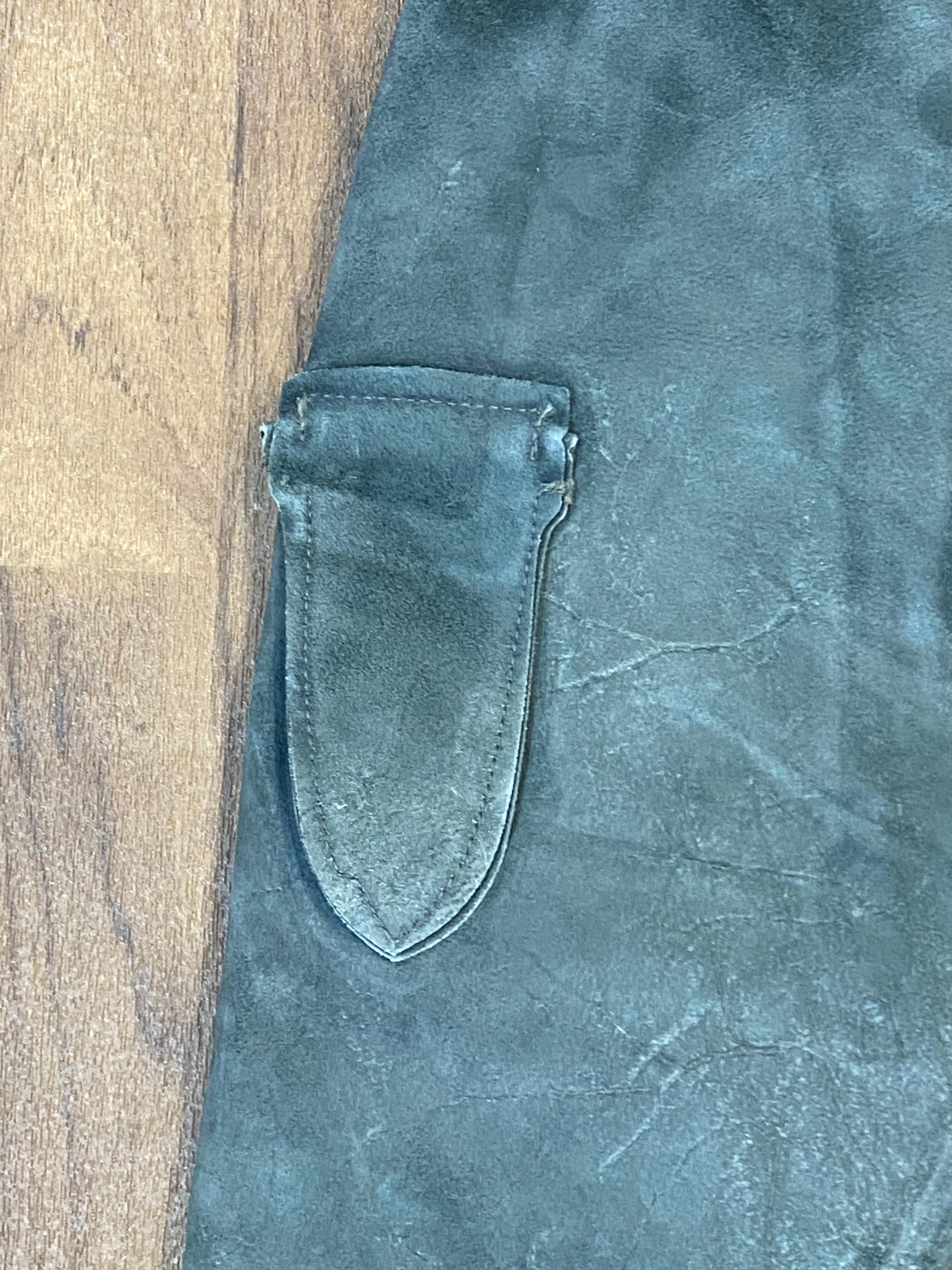 Vintage Trachtenlederhose, Kniebund Unisex kleine Größe Bund 66 cm