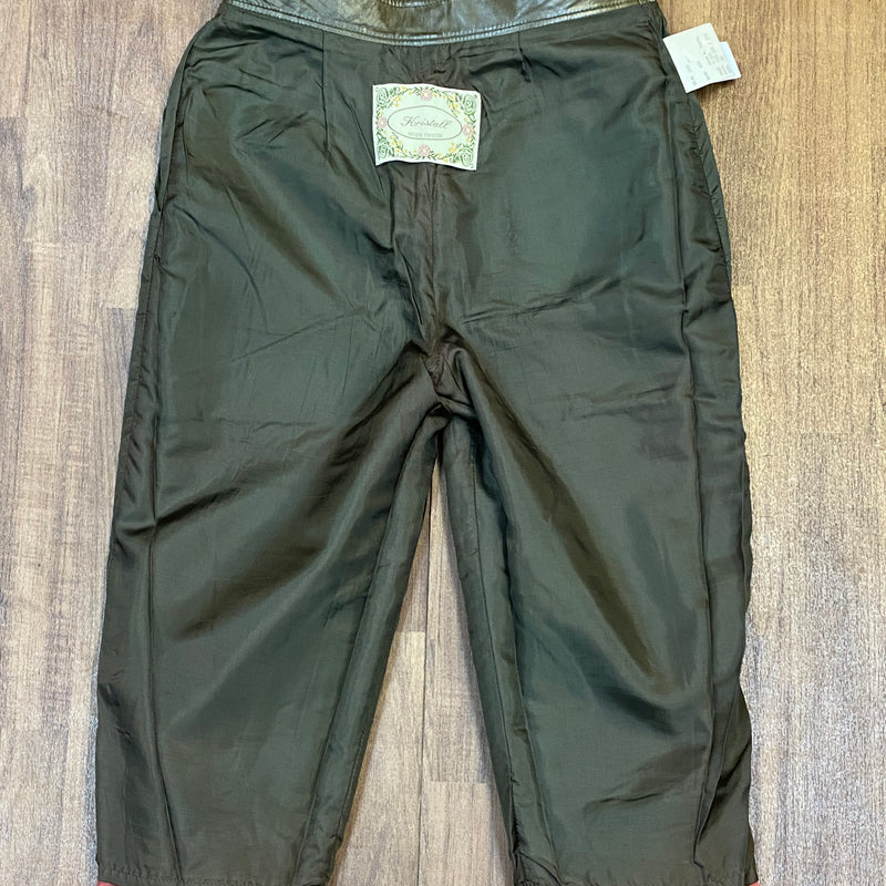 Vintage Damen Trachtenlederhose Kniebundlederhose Gr.40