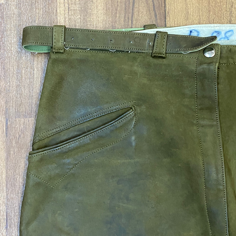 Trachtenlederhose Kniebundhose Vintage Herren Bund 88 cm, Gr.48
