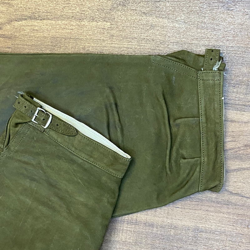 Trachtenlederhose Kniebundhose Vintage Herren Bund 88 cm, Gr.48