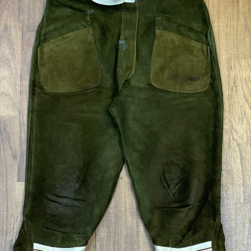 Trachtenlederhose Kniebundhose Vintage Herren Bund 88 cm, Gr.48