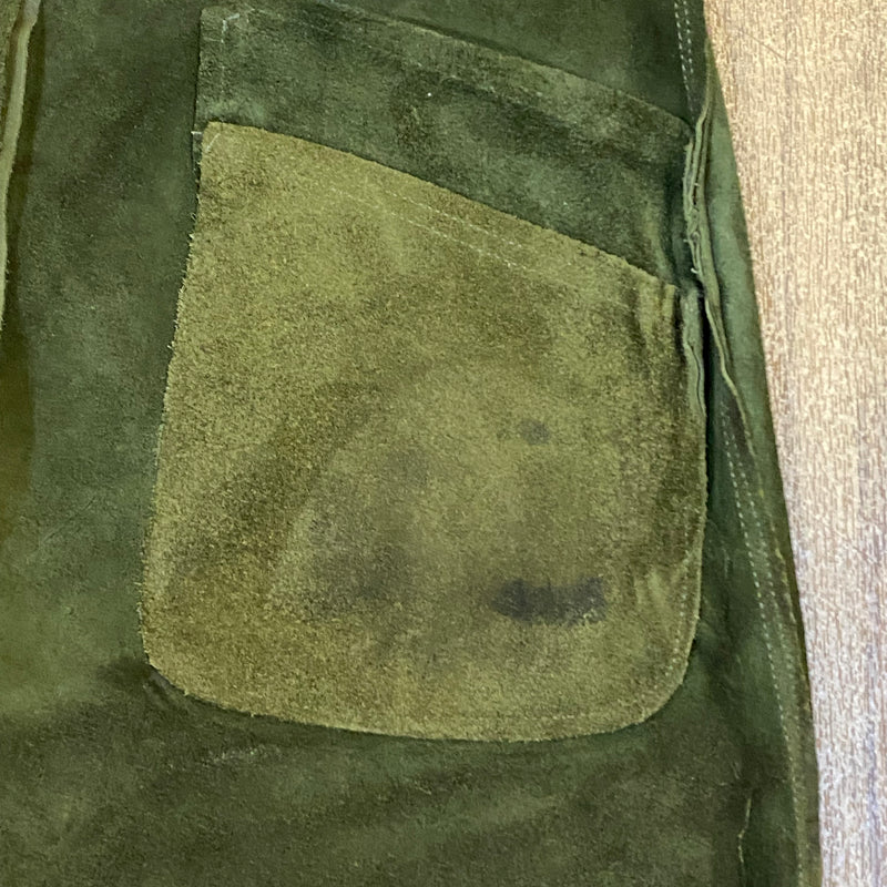 Trachtenlederhose Kniebundhose Vintage Herren Bund 88 cm, Gr.48