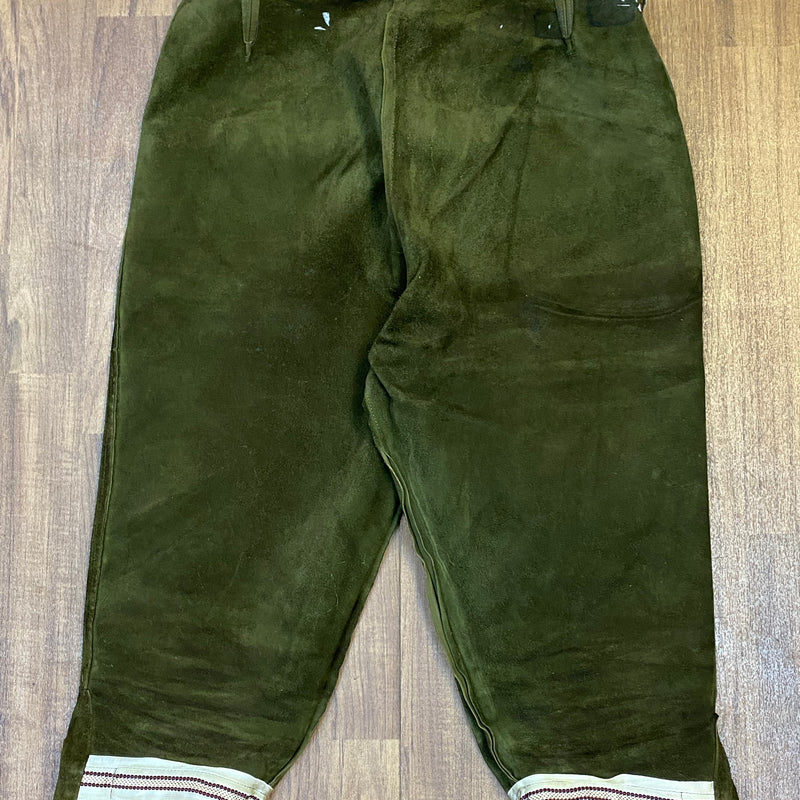 Trachtenlederhose Kniebundhose Vintage Herren Bund 88 cm, Gr.48