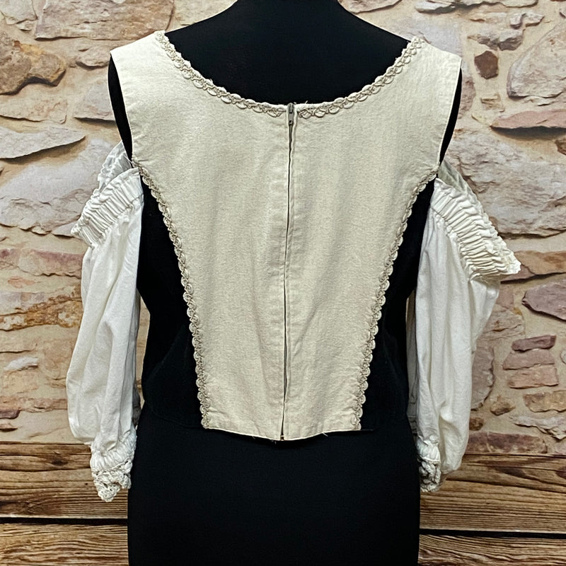 Damen Trachtenoberteil von Siebenstein – Schwarz/Beige, Größe 44