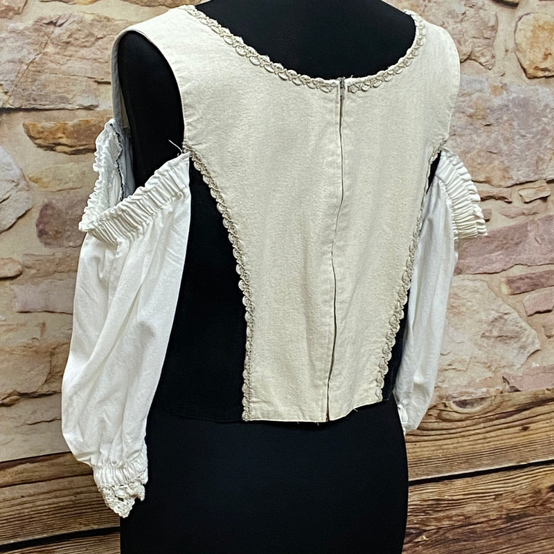 Damen Trachtenoberteil von Siebenstein – Schwarz/Beige, Größe 44