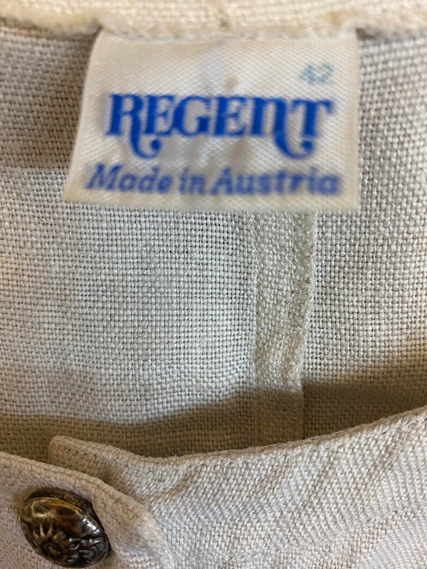 Vintage Trachtenbluse aus Leinen, Ansicht 3
