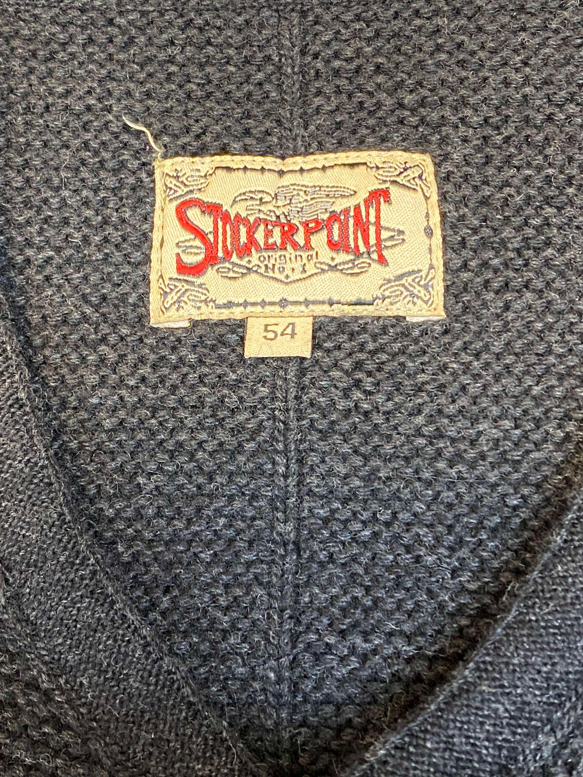 Vintage Strickjacke in Schwarz von Stockerpoint – Größe 54