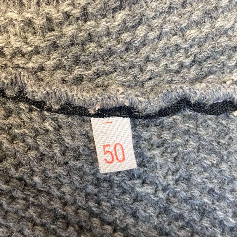 Trachten-Strickweste aus reiner Schurwolle in Grau, Gr.50