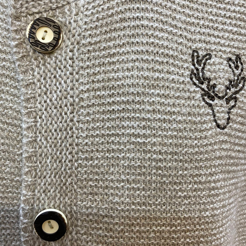 Herren Trachten-Strickweste in Beige, Gr.M