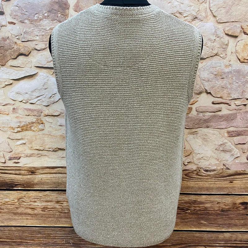 Herren Trachten-Strickweste in Beige, Gr.M
