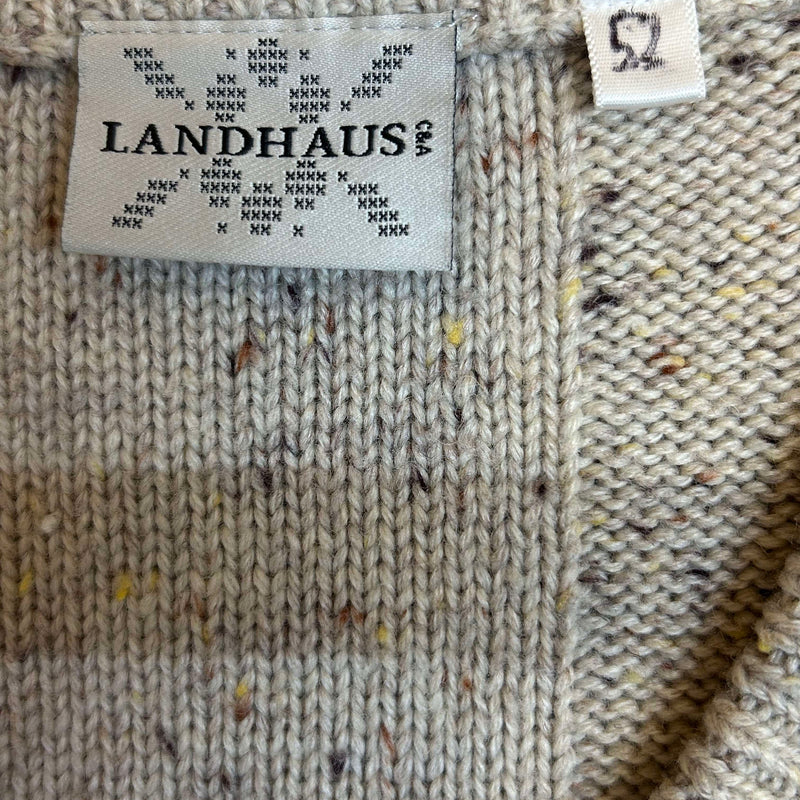 Strick-Trachtenweste Gr. 52 – Beige meliert