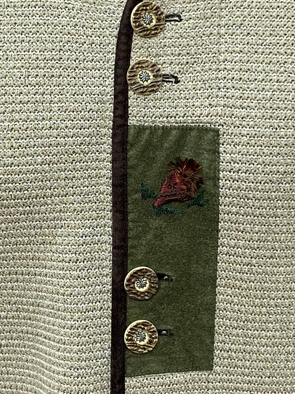 Vintage Trachten-Strickweste Herren – Größe 50