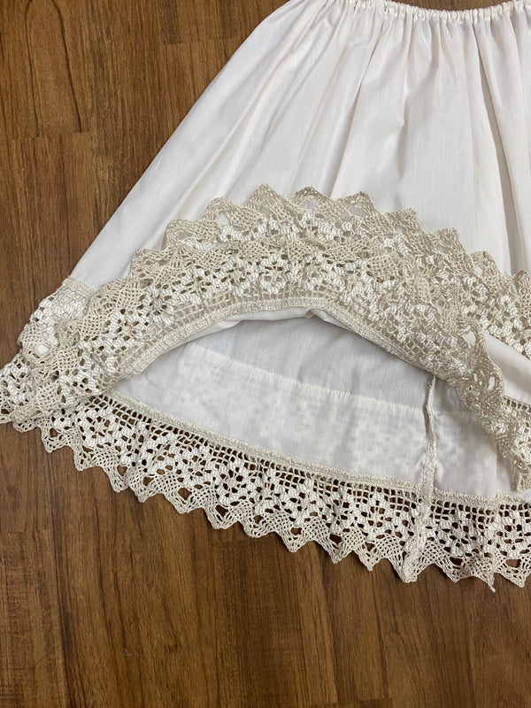 Vintage Unterrock weiß für kurzen Trachtenrock 41 cm lang, Gr.38