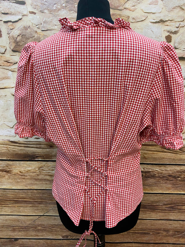 Trachtenbluse - Karomuster – Spieth & Wensky, Gr.44