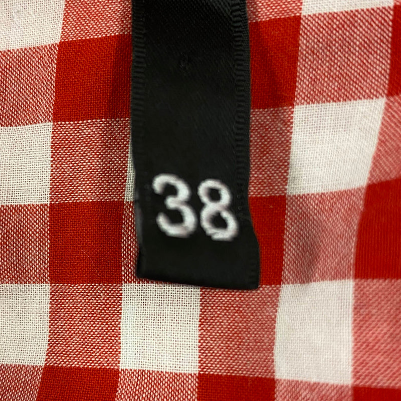 Vintage Trachtenbluse rot weiß kariert im Landhausstil Gr. 38, Ansicht 3