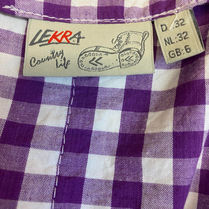 Trachtenbluse in lila/weiß Gr.32