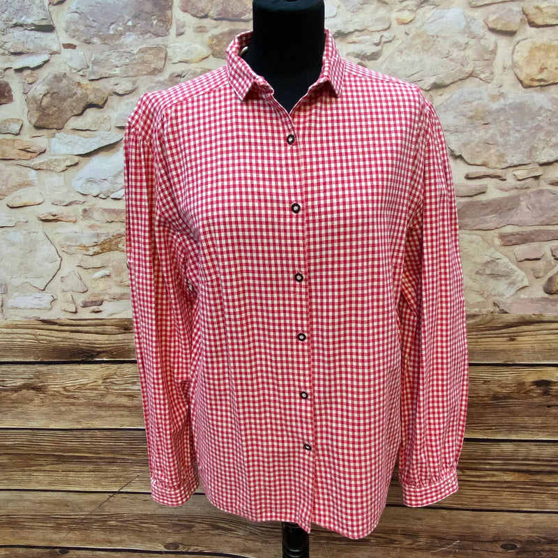 Trachtenbluse in Größe 44 – 100% Baumwolle 