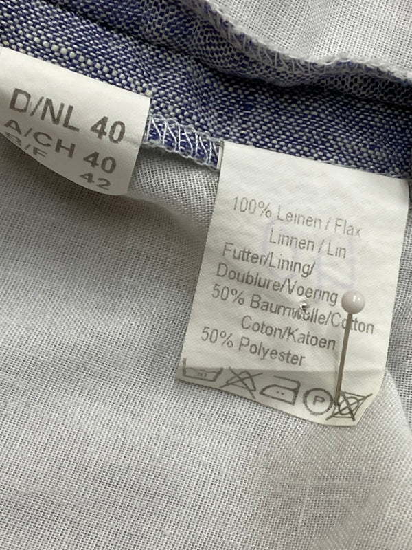 Trachtenbluse - Corsagen-Look – Graublau - Größe 40, Ansicht 5