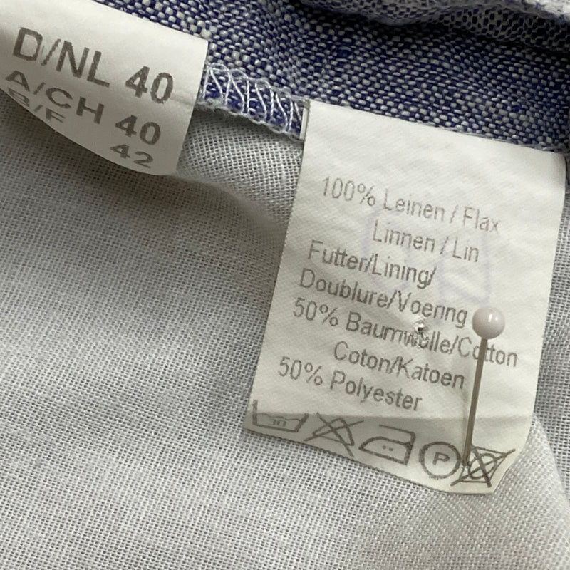 Trachtenbluse - Corsagen-Look – Graublau - Größe 40, Ansicht 5