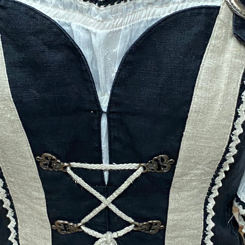 Damen Trachtenmieder von Siebenstein – Schwarz/Beige, Größe 36