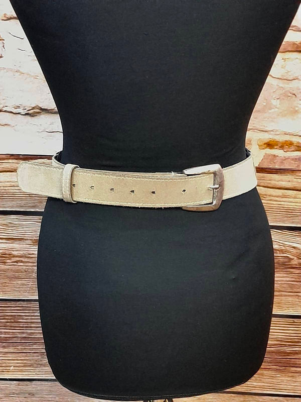 Beiger Trachtengürtel mit Herzdetail – Vintage Gr.XL