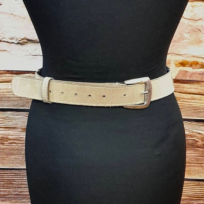 Beiger Trachtengürtel mit Herzdetail – Vintage Gr.XL