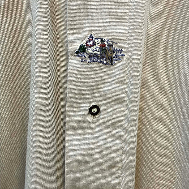 Vintage Trachtenhemd Herren – Beige – Gr. 37/38