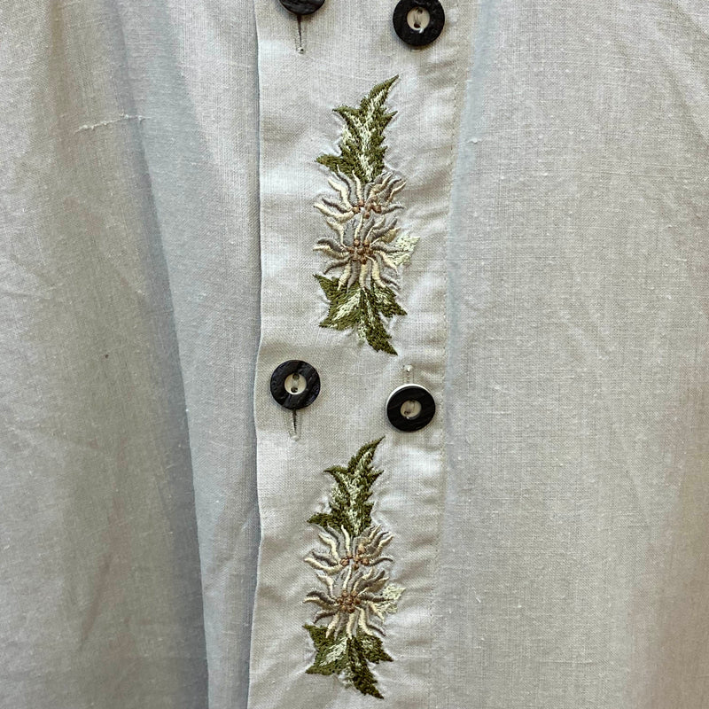 Vintage Trachtenhemd Herren – Beige – Gr. L 41/42