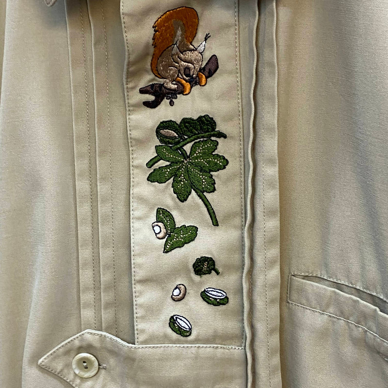 Vintage Trachtenhemd Herren – Beige – Gr. 42