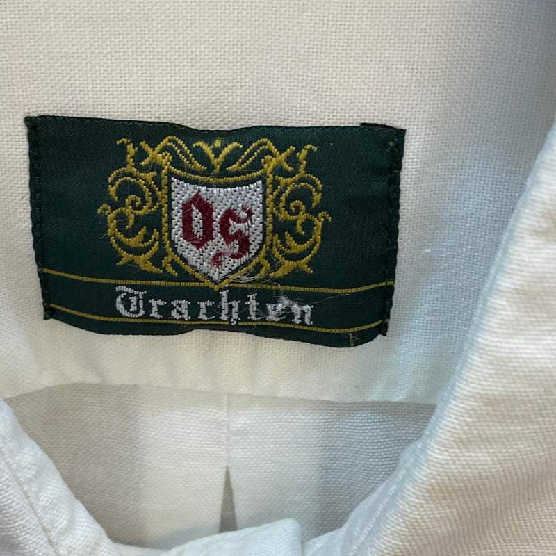 Vintage Trachtenhemd Herren – Weiß – Gr. 42