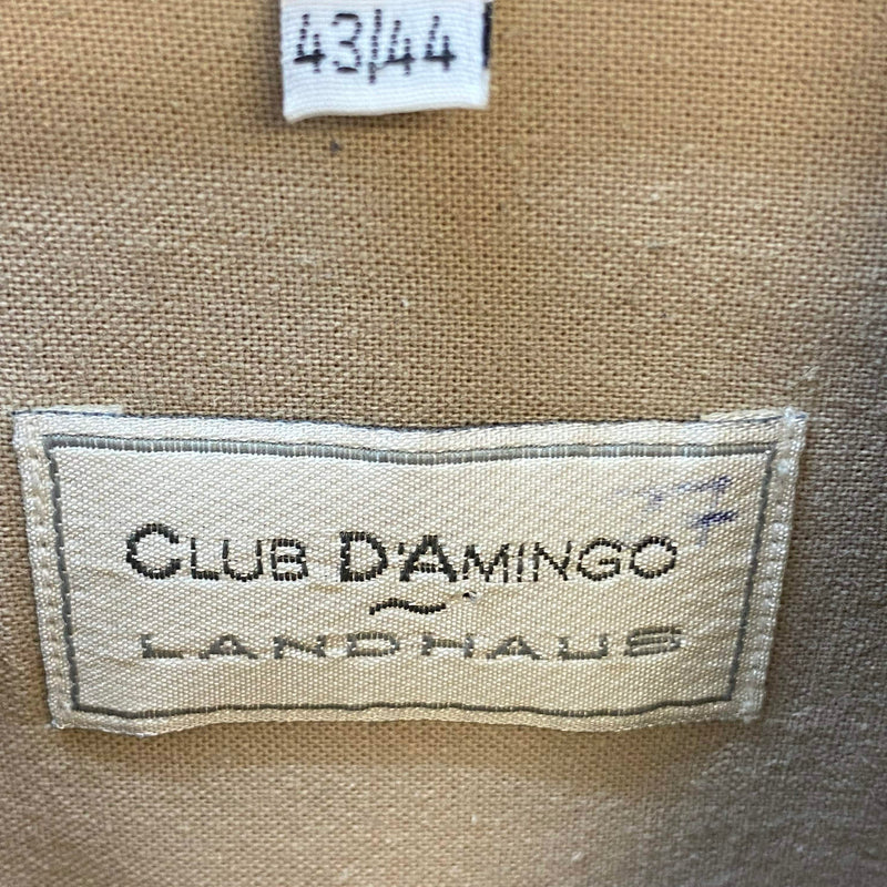 Vintage Trachtenhemd Herren Gr. 43/44 XL – hellgrün mit Edelweiß Stickerei