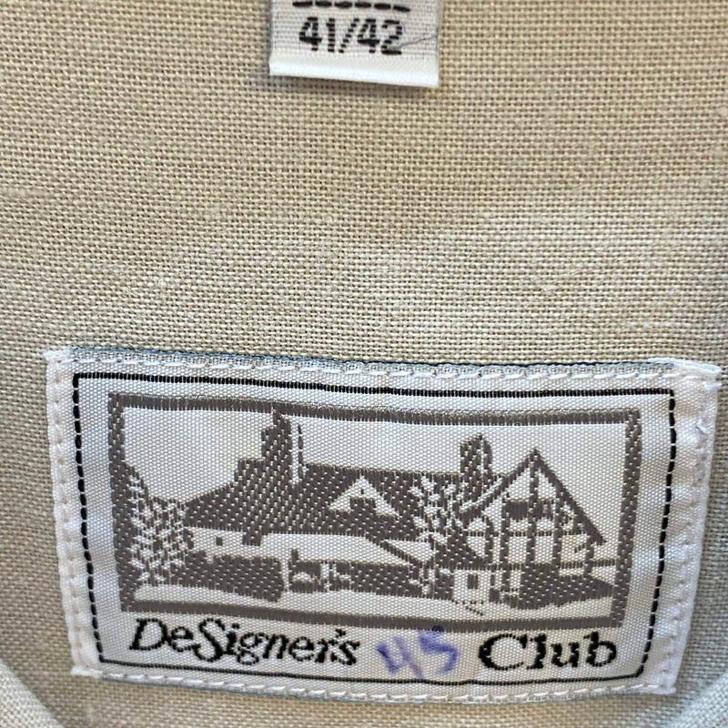 „Trachtenhemd De Signers Club in Beige mit Vogel und Fuchs Stickerei“