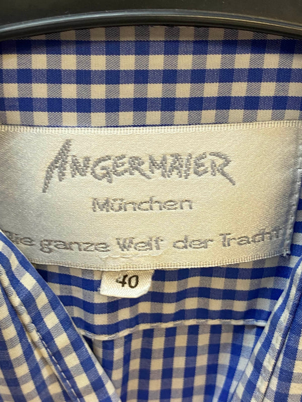 Etikett Angermaier München Trachtenhemd Größe 40