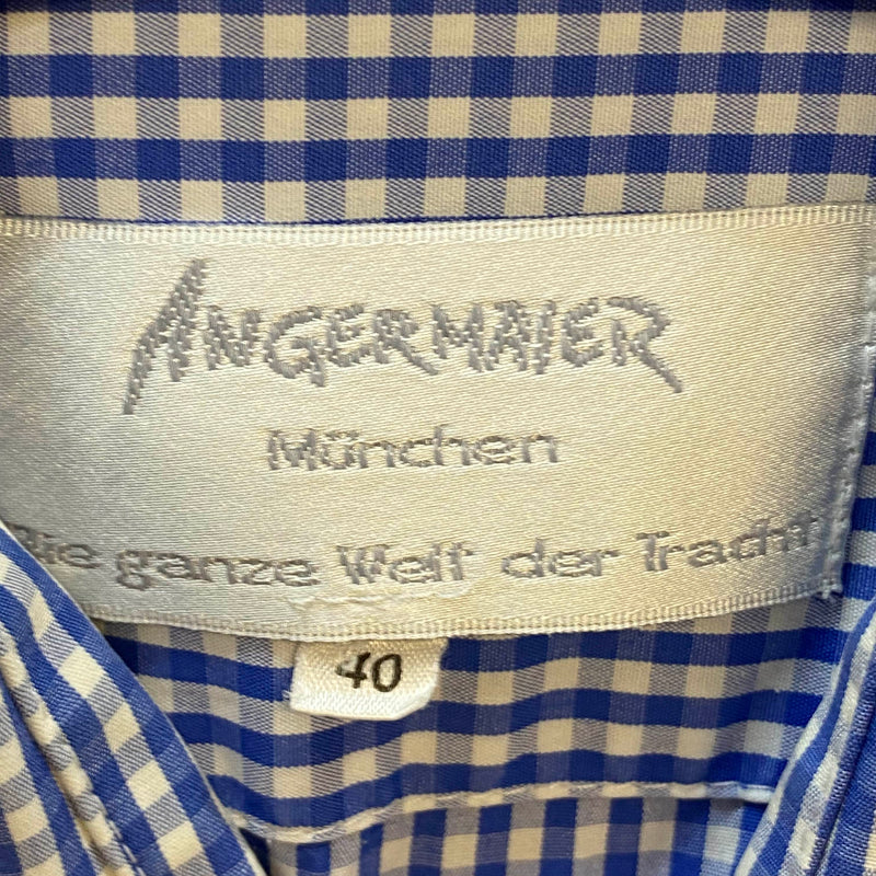 Etikett Angermaier München Trachtenhemd Größe 40