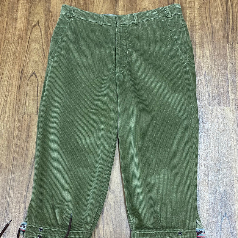 Grüne Trachtenhose Kniebund Hose aus Cord Vintage Herren Gr.46