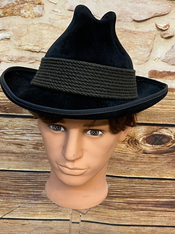 „Vintage Trachtenhut Herren schwarz Filzhut Zapf Austria Größe 57 hochwertig“