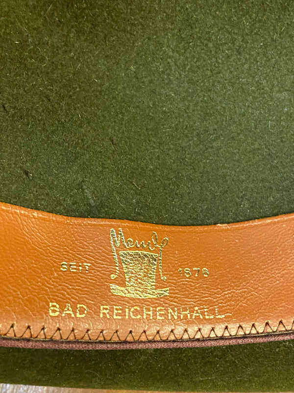 Vintage Trachtenhut grün Filz Gr. 56 – Bad Reichenhall Markenhut, Ansicht 4