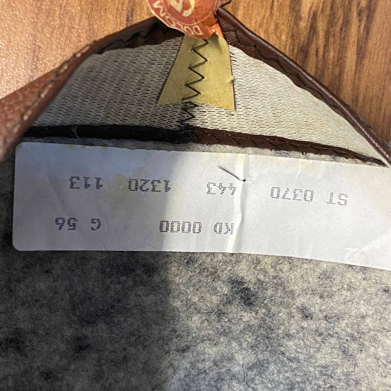 Vintage Trachtenhut Grau meliert Gr. 56 – hochwertiger Filzhut mit Lederschweißband, Ansicht 4