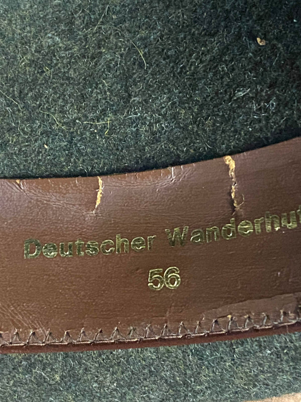 Vintage Trachtenhut Dunkelgrün Gr. 56 – Deutscher Wanderhut Filz Jagdhut, Ansicht 4