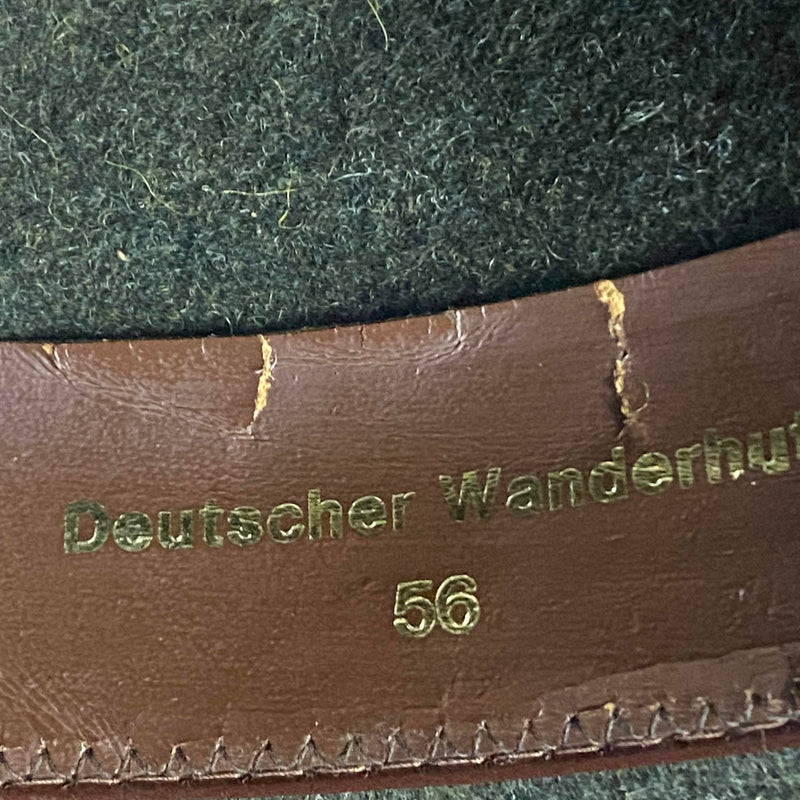 Vintage Trachtenhut Dunkelgrün Gr. 56 – Deutscher Wanderhut Filz Jagdhut, Ansicht 4